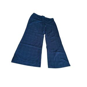 Cabi Womens Check Wide-Leg Trousers Size 12 Office Preppy Work Attire